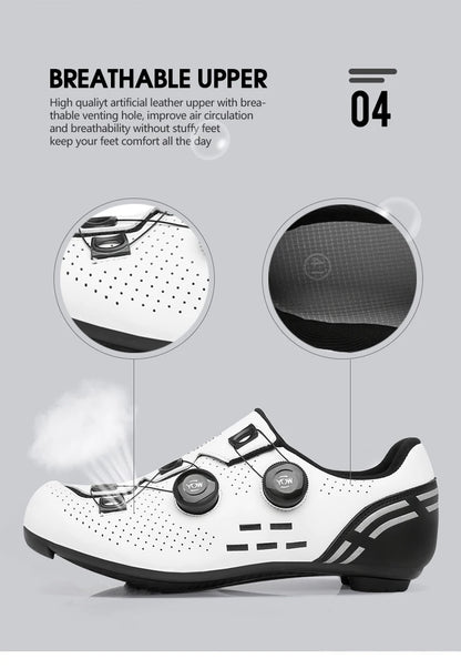 Speed Cycling Sneakers Road Bike Shoes Men Women Sports Route Cycling Shoes Self-locking Racing Bicycle Cleats Shoes for Shimano