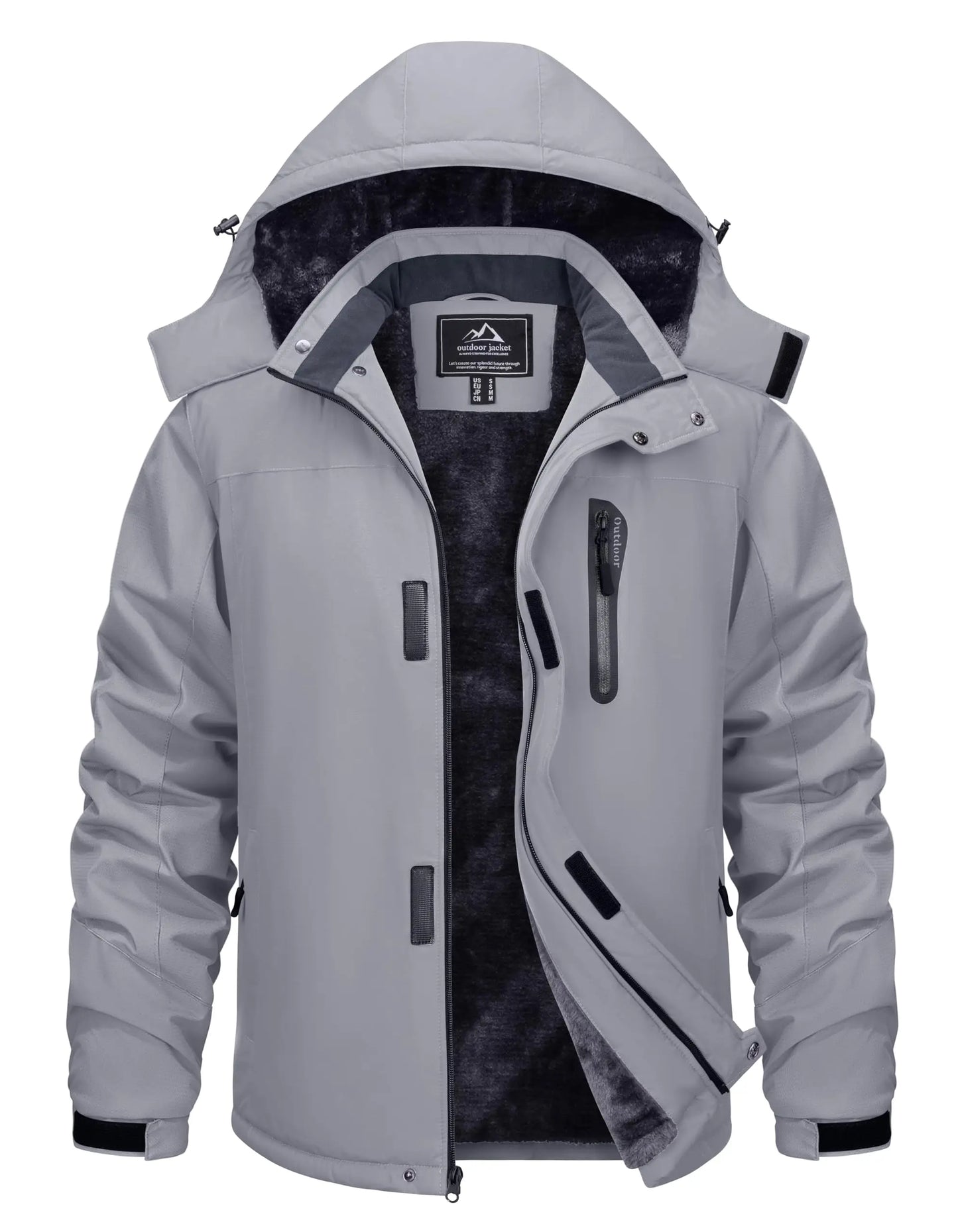 TACVASEN Winter Thicken Ski Snowboard Jacket Mens Fleece Waterproof Hiking Jackets Outdoor Mountain Trekking Windbreaker Parka