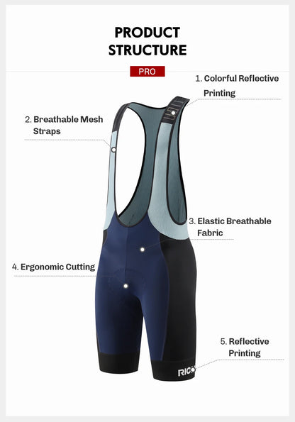 RION Cycling Bib Shorts Men Mountain Bike MTB Padded Tights Bicycle Clothes Pro Male Bibs Dolomiti 8H Long Distance Road Riding