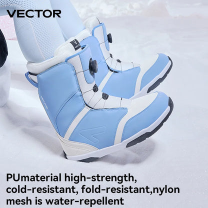VECTOR Professional Women Man Ski Shoes Warm Waterproof Snowboard Boots Non-slip Leather Breathable Snow Boots Equipment