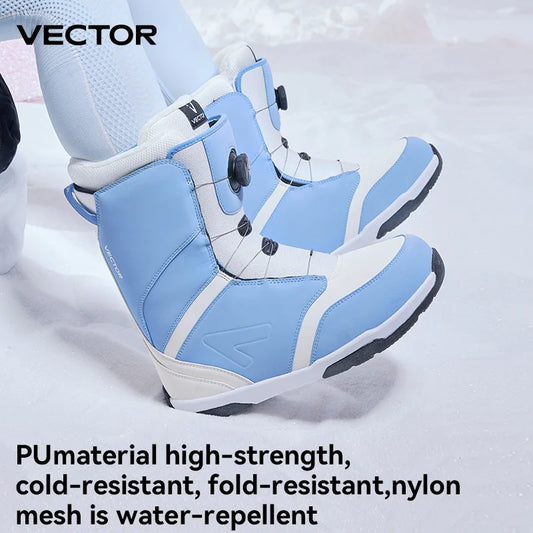 VECTOR Professional Women Man Ski Shoes Warm Waterproof Snowboard Boots Non-slip Leather Breathable Snow Boots Equipment