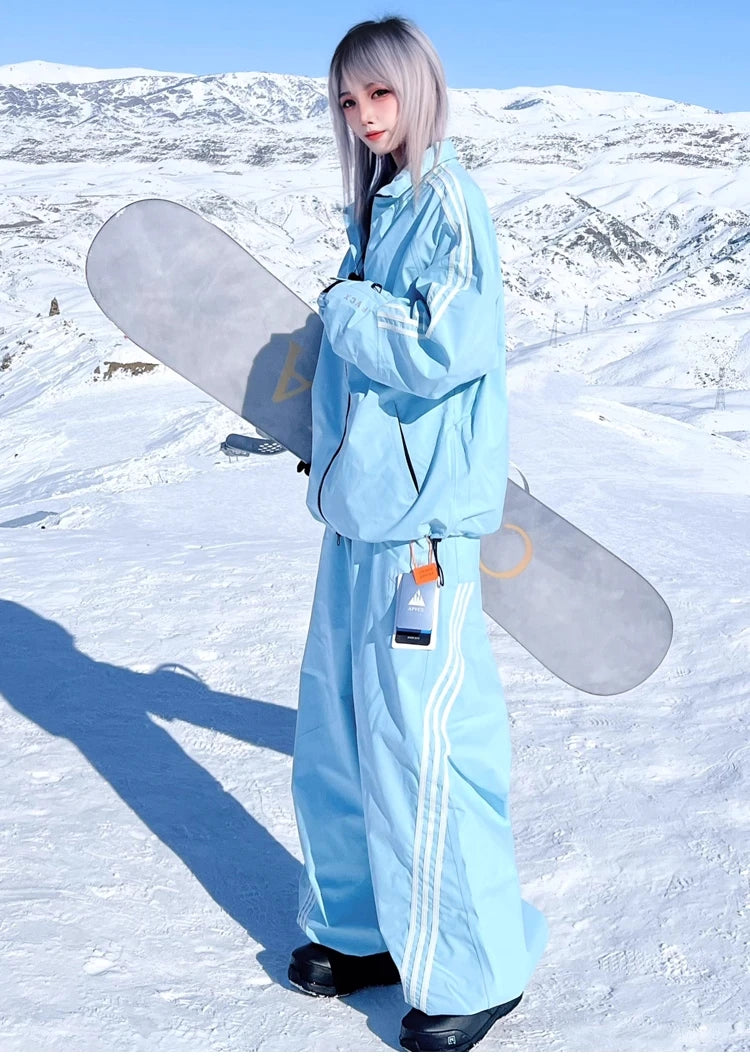 APVCX 2025 Unisex 3L Hard Shell Ski Pants Fully Taped Seam Waterproof & Windproof Unisex Snowboard & Ski Pants for Men Women
