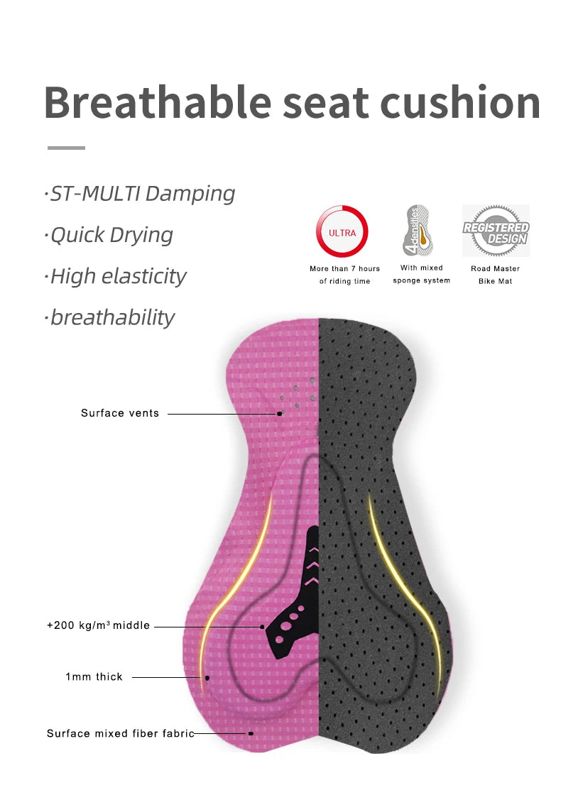 X-Tiger Women Pro Cycling Bib Shorts Summer Laika MTB Road Bicycle Shorts Women's Cycling Suspenders With ST-MULTI cushion