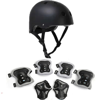 Child Bicycle Helmet Kids MTB Road Bike Helmets Safe Breathable Protection Headgear with Kneepads for Outdoor Sports Headpiece