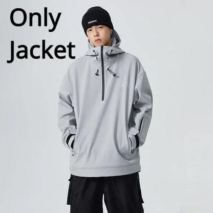Couple Winter Skiing Jacket 2025 New Warm Snow Clothes Woman Pro Windproof Ski Sport Hoodies Man Outdoor Snowboard Top Tracksuit
