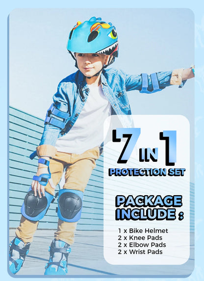 VICTGOAL Kids Bicycle Helmet Child Sports Safety Cycling Protection Knee Elbow Pad Sets Balance Bike Roller Skating Helmet Guard