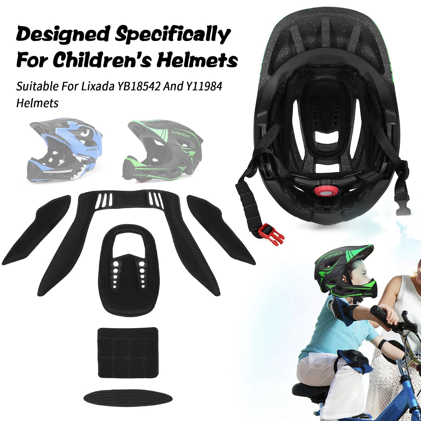 Kids Detachable Full Face Helmet Children Sports Safety Helmet for Cycling Skateboarding Roller Skating
