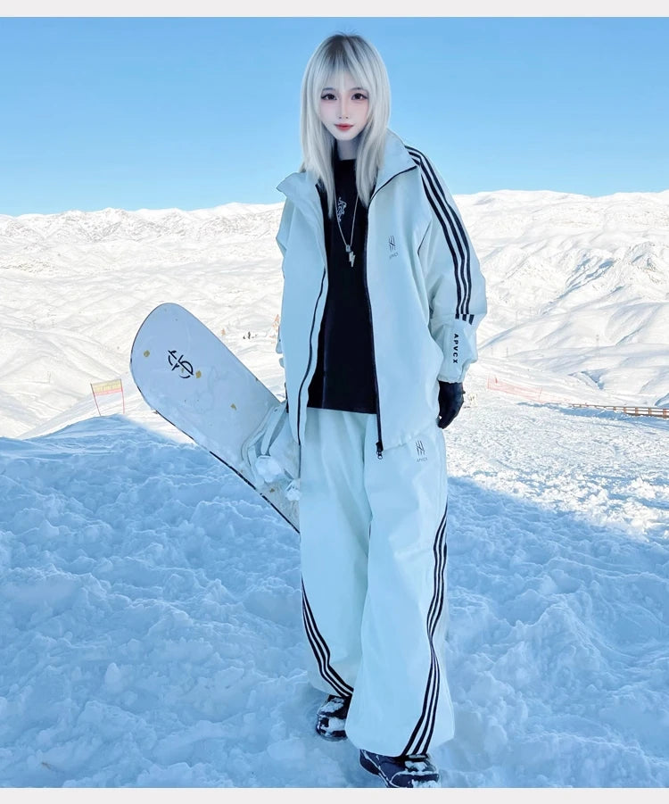 APVCX 2025 Unisex 3L Hard Shell Ski Pants Fully Taped Seam Waterproof & Windproof Unisex Snowboard & Ski Pants for Men Women
