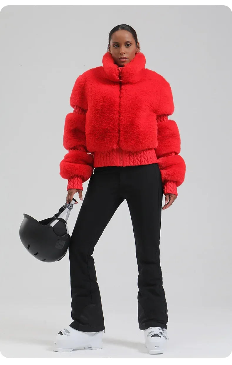 Skiing Hoodie Coats Winter Windproof Slim Ski Jacket Women Warm Thickened Snowboard Clothes Mountain Outdoor Sports Snow Jackets