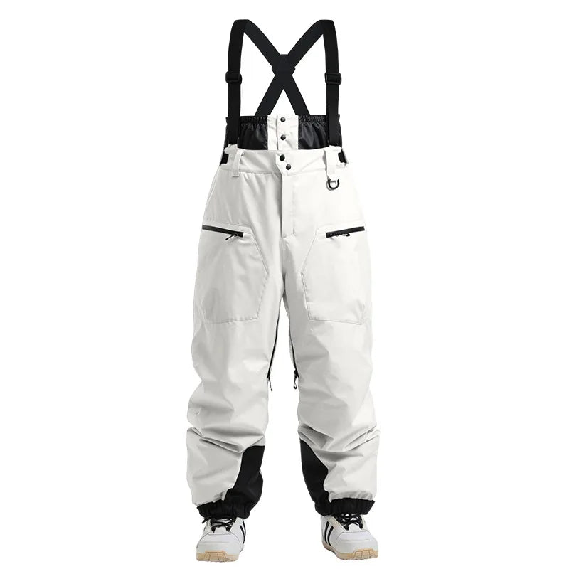 New Men Skiing Pants Winter Thickening Warm Ski Overalls Windproof Snowboard Trousers Outdoor Loose Snow Clothes Waterproof Pant