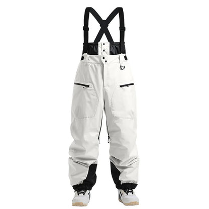 New Men Skiing Pants Winter Thickening Warm Ski Overalls Windproof Snowboard Trousers Outdoor Loose Snow Clothes Waterproof Pant