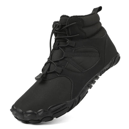 Men's Ski Shoes Snow Boots High Top Outdoor Hiking Cotton Shoes Waterproof Warm Non-slip Wear-resistant Work Boots Size 36-47