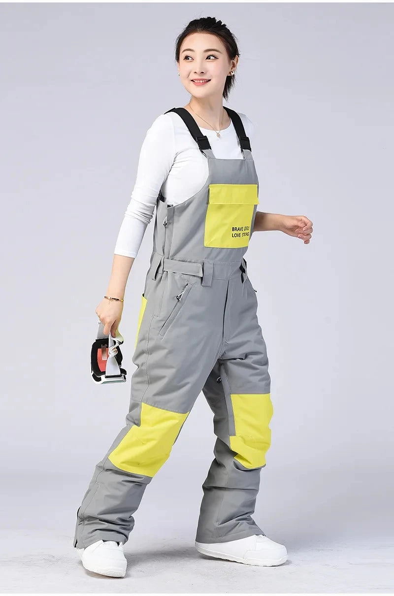 New Men and Women Winter Outdoor Ski Pants Windproof Waterproof Warm Breathable Snowboarding Pants Snow Sports Bibs Pants