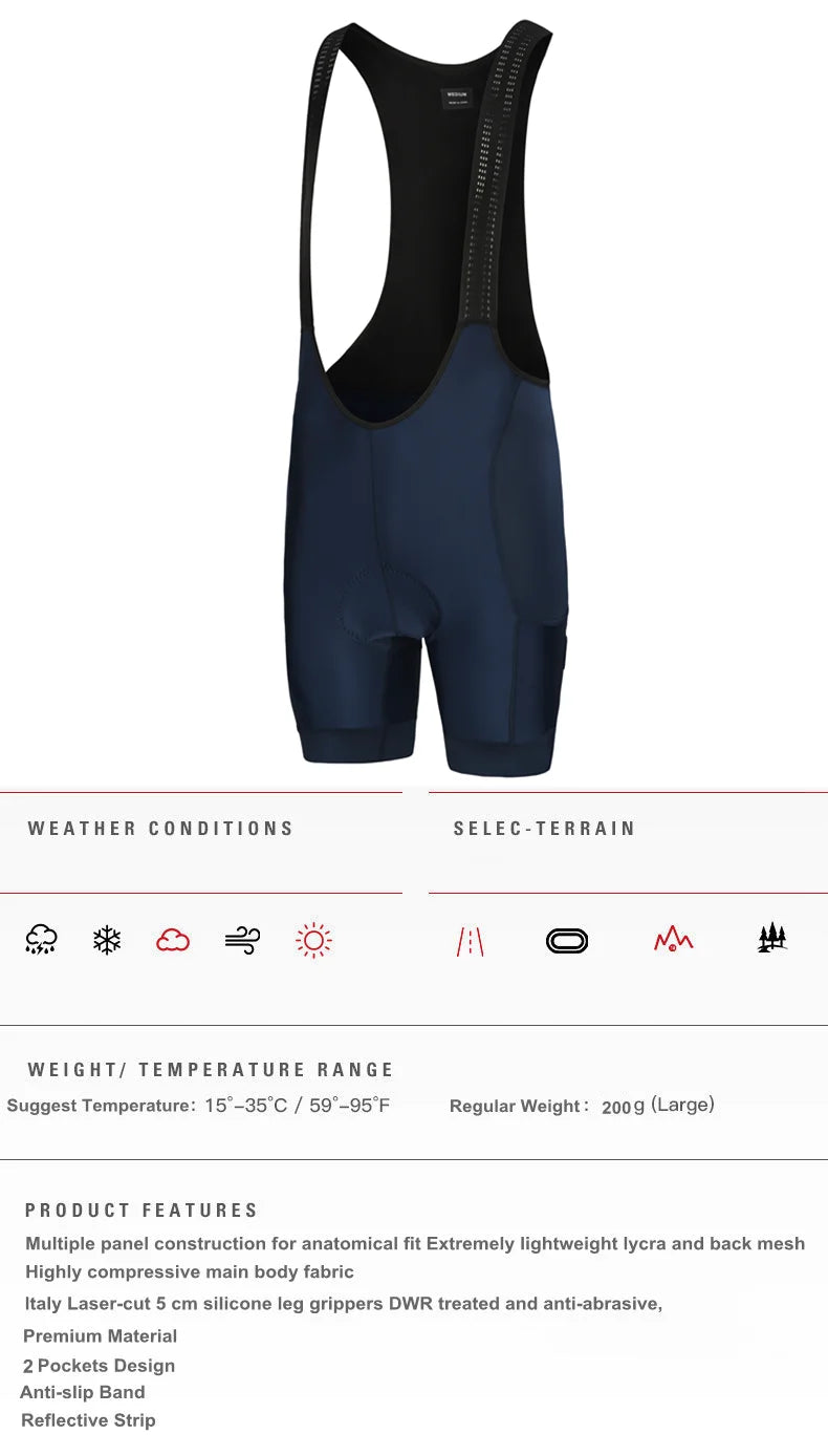 Rsantce 2 Pockets 2024 Men Cycling Bib Shorts Long Travel Italy Pad 6 Hours Highly Reflective Bike Mtb Bicycle Pants Clothing