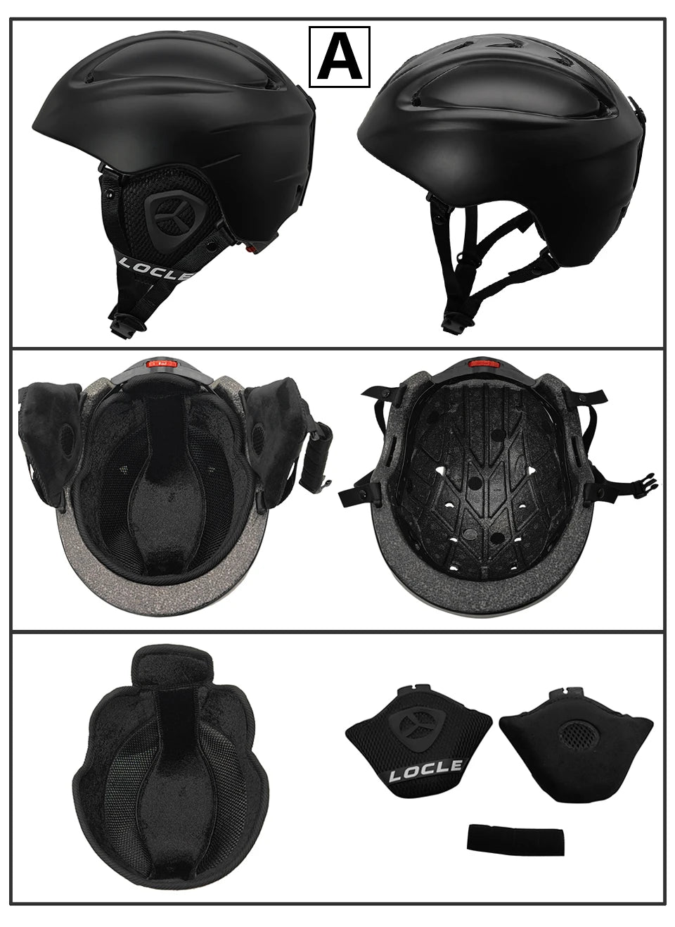 LOCLE Men Skiing Helmet Children Women Ultralight Extreme Sports Skateboard Snowboard Helmet Snowmobile Motorcycle Helmet