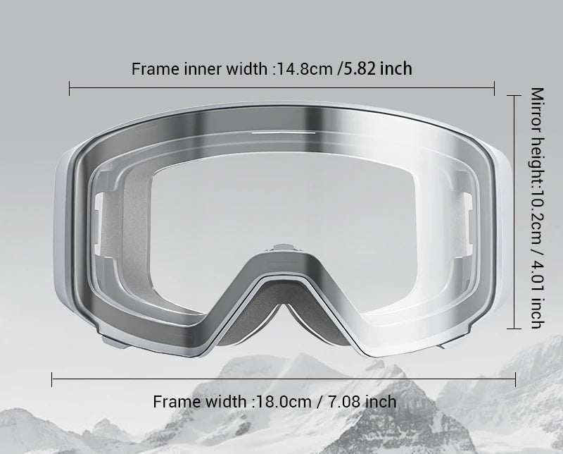 Kapvoe Photochromic Snow Goggles Men Ski Goggles Snowboard Anti-Fog Mask for Women UV400 Protection Glasses Snowmobile Winter
