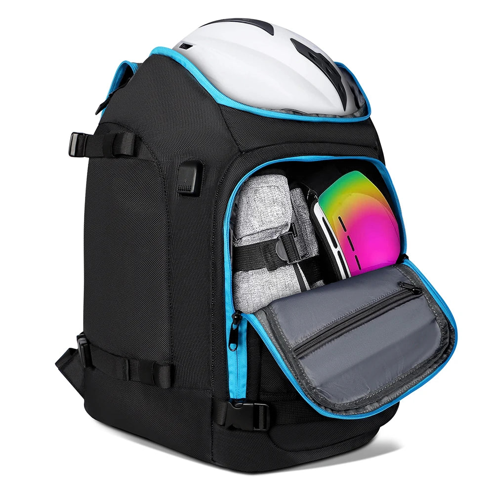 Ski Backpack Large Capacity Storage Bag Waterproof Outdoor Sports Supplies for Goggles Jacket Skis Snowboard Accessories Gloves