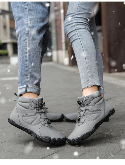 Men Women Waterproof Winter Boots Snow Barefoot Casual Shoes Outdoor Warm Work Shoes Ankle Shoes for Trekking Climbing Hiking
