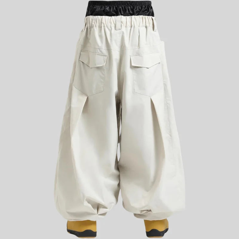 GSOU SNOW Plus Size Winter Ski Trousers Super Baggy Men Snowboard Clothes Women Snow Pants Outdoor Sports Winterproof Breathable