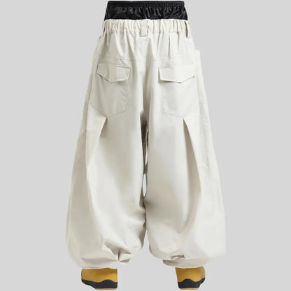 GSOU SNOW Plus Size Winter Ski Trousers Super Baggy Men Snowboard Clothes Women Snow Pants Outdoor Sports Winterproof Breathable