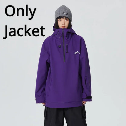 Couple Winter Skiing Jacket 2025 New Warm Snow Clothes Woman Pro Windproof Ski Sport Hoodies Man Outdoor Snowboard Top Tracksuit