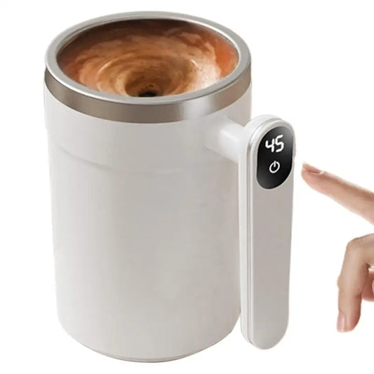 Automatic Stirring Cup Rechargeable Magnetic Mixer Electric Portable Coffee Mug Intelligent Coffee Mug Stainless Steel Coffee Mu