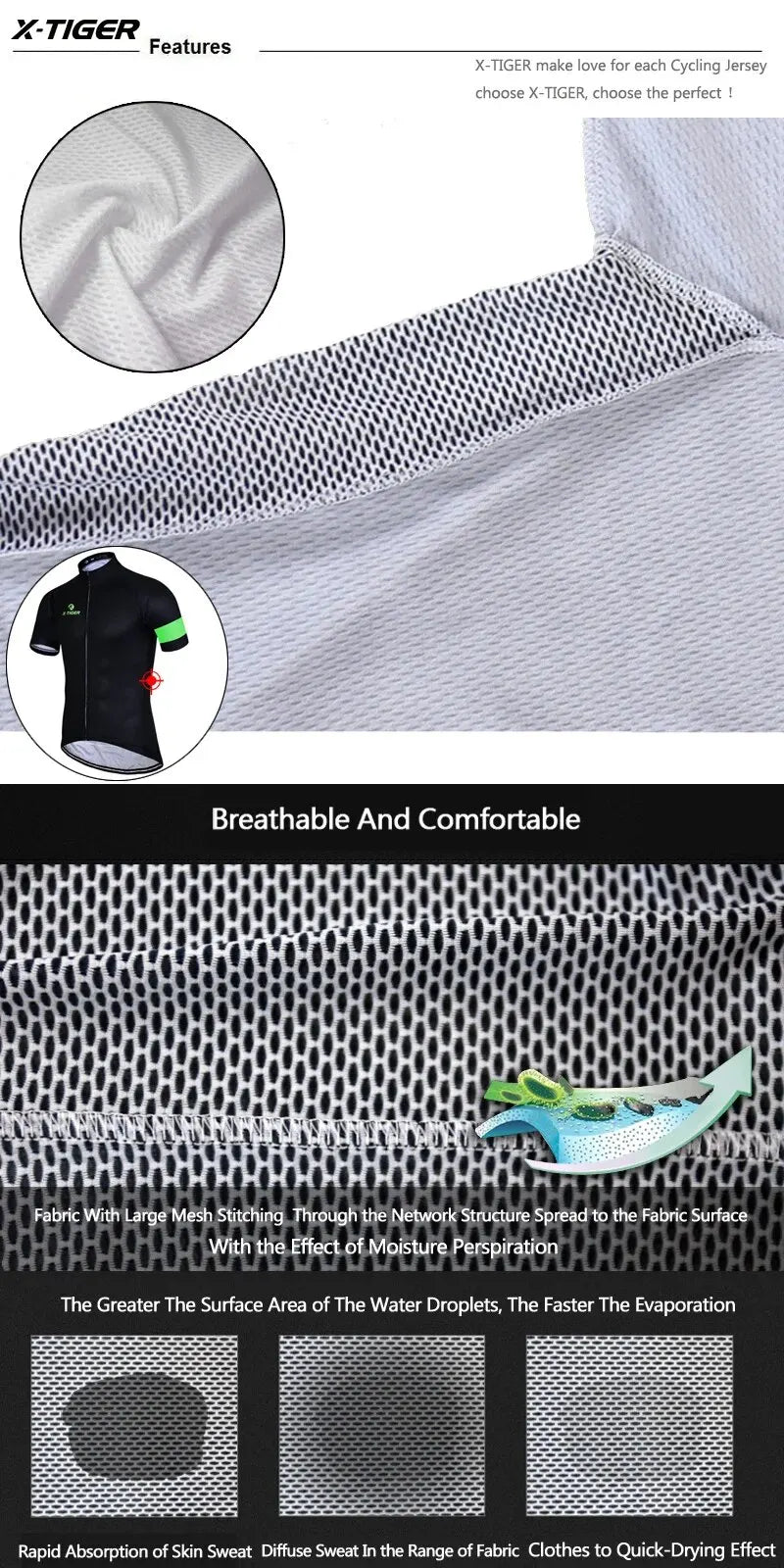 X-TIGER Cycling Jersey MTB Bicycle Bike Clothes Maillot Roupa Ropa De Ciclismo Hombre Verano Cycling Clothing