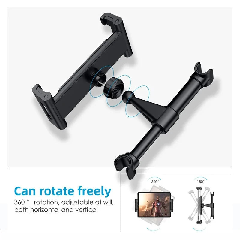 Car Rear Seat Bracket Car mobile phone holder Car rear headrest bracket Snap on flat bracket Automotive interior modification