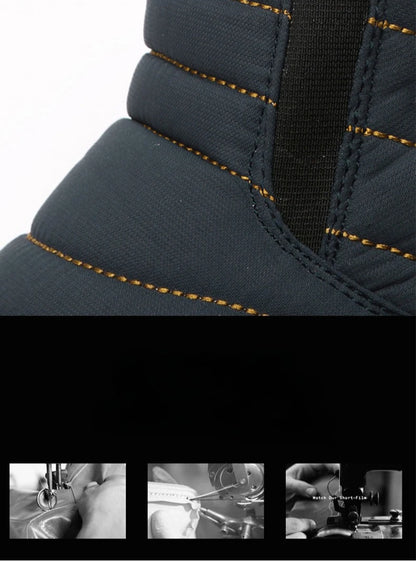 Men Winter Shoes Solid 3 Colors Men's Snow Boots Plush Inside Bottom Keep Warm Waterproof Ski Boots Plus Size 36 - 48
