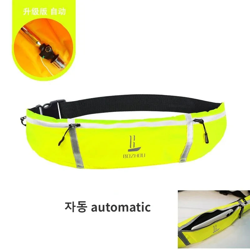 Adult Portable Professional Fishing Vest Manual Automatic Inflatable Fishing Life Jacket Large Buoyancy Life Waist Belt