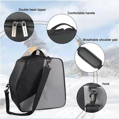 Winter Snow Ski Boot Bag Handbag Portable Ski Apparel Gloves Luggage Crossbody Bag for Travel Snowboarding Outdoor Winter Sports