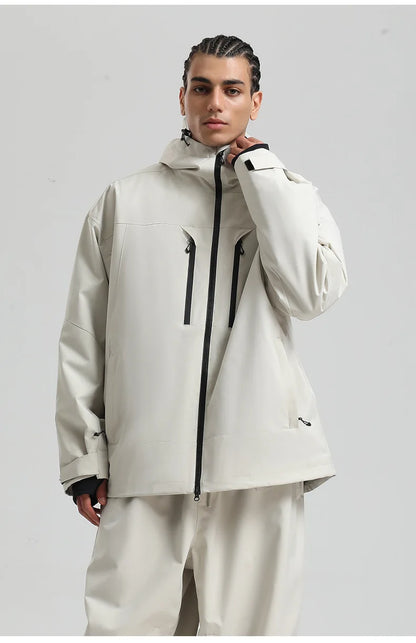 New Men Ski Jacket Waterproof Windproof Warm Breathable Snowboarding Coat 2025 Winter Sports Unisex Polyester Skiing Top Outdoor