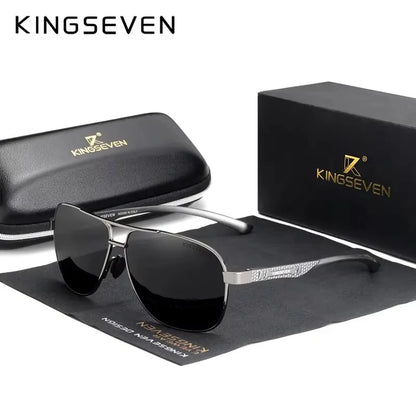 Polarized Aluminum Sunglasses Men - UV400 HD Pilot Eyewear with Night Vision Technology