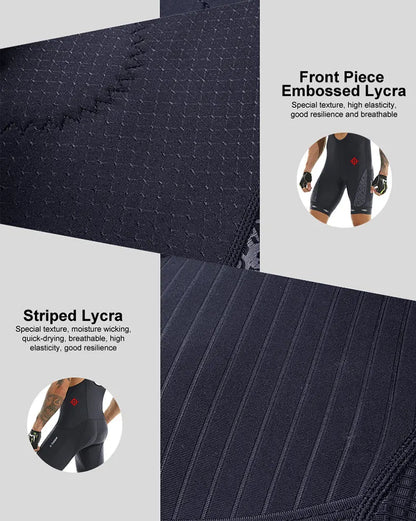 Cycling Bib Shorts 5D Gel Pad Mountain Bike Shorts Bretelle Pockets Outdoor Breathable UPF50+ Bike Tight Bicycle Shorts