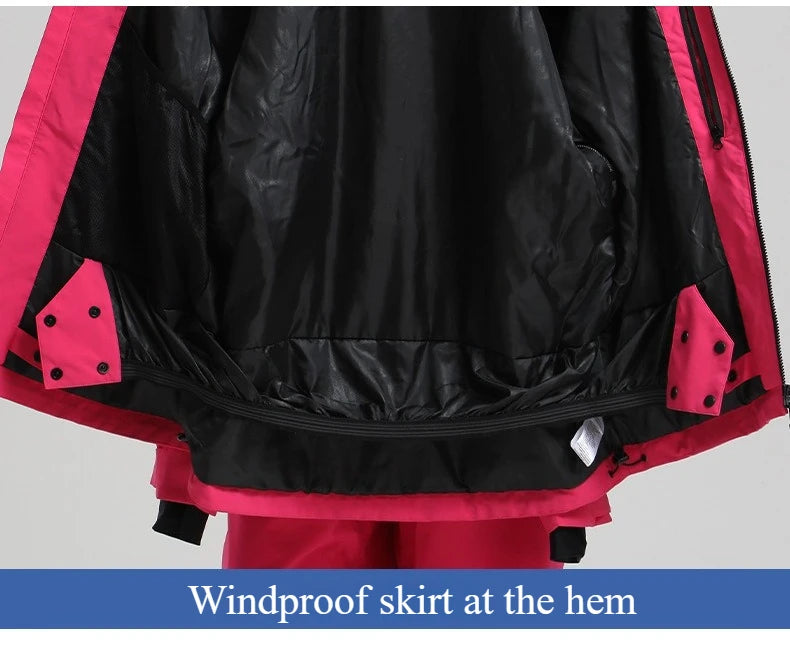 New Men Ski Jacket Waterproof Windproof Warm Breathable Snowboarding Coat 2025 Winter Sports Unisex Polyester Skiing Top Outdoor