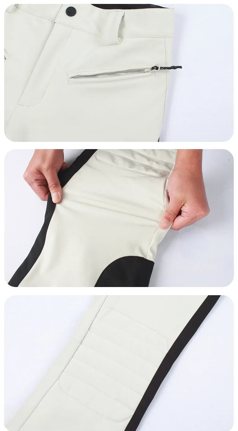 Ladies High Elasticity Skiing Pants Women Slim Winter Trousers 2025 Alpine Sport Ski Pants Outdoor Warm Waterproof Snow Clothes