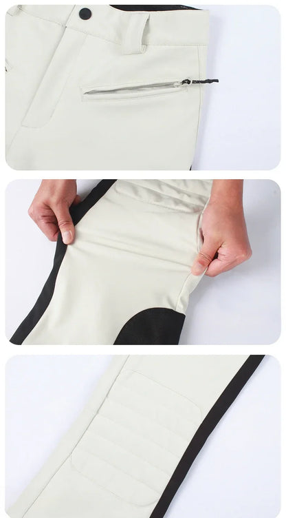Ladies High Elasticity Skiing Pants Women Slim Winter Trousers 2025 Alpine Sport Ski Pants Outdoor Warm Waterproof Snow Clothes