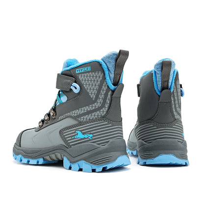 Kids Hiking Boots Boys Girls Outdoor Walking Climbing Sneaker Comfortable Snow Shoes Hiker Boot Antiskid Steel Buckle Sole