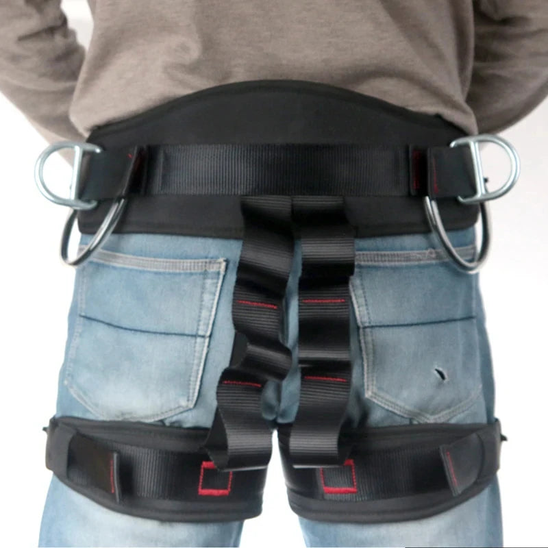 Camping Safety Belt 25KN Outdoor Rock Climbing Half Body Harness