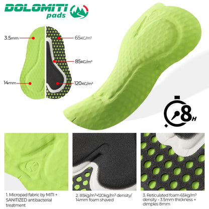 RION Women Cycling Bib Shorts MTB Tights Mountain Bike Jumpsuit Female Braces Bibs Road Bicycle Clothing 8H Dolomiti Pro Summer
