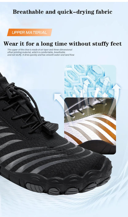 New Unisex Swimming Shoes Men Kayak Water Sports Shoes Quick-Drying Breathable Non-Slip Yoga Ladies Upstream Wading Beach Shoes