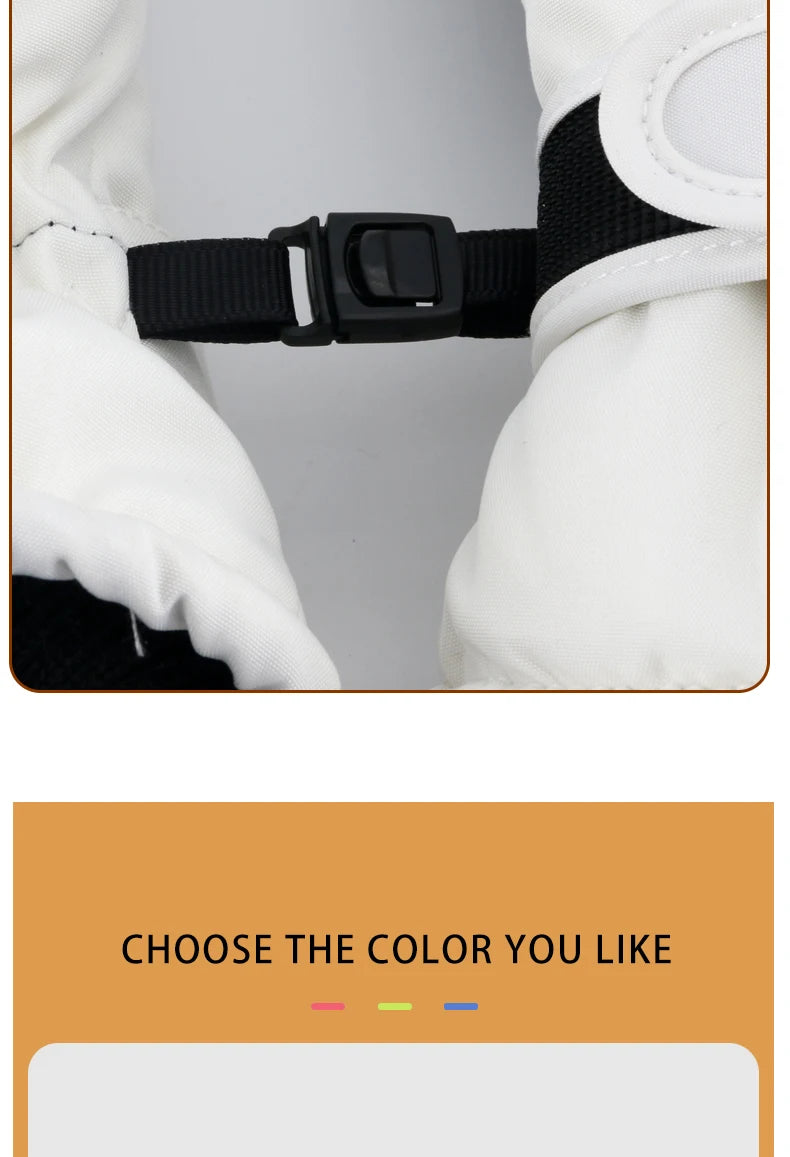Waterproof ski gloves for women, warm and windproof for men, with added insulation and thickness. Suitable for cycling, outdoor