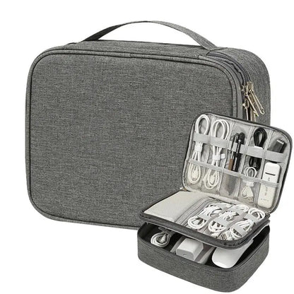 Electronics Organizer Travel Case Compact Waterproof Electronics Organizer Case Travel Essentials Cable Storage Bag For Mini