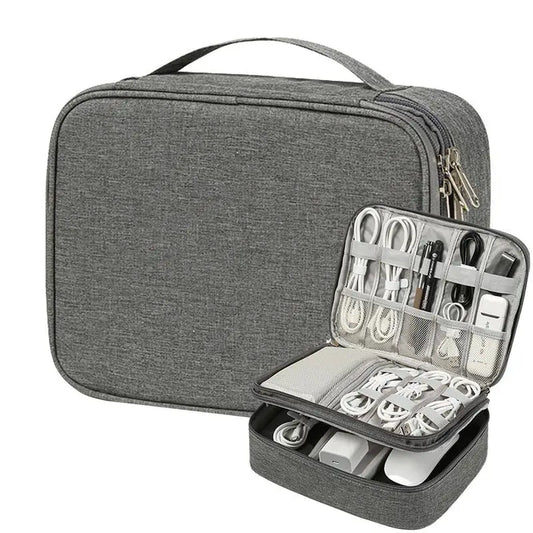 Electronics Organizer Travel Case Compact Waterproof Electronics Organizer Case Travel Essentials Cable Storage Bag For Mini