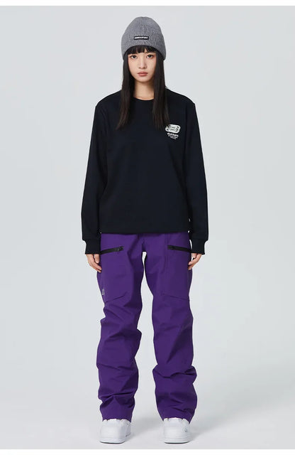 2025 Winter Women Ski Pants Snowfield Windproof Snowboard Sport Trousers Warm Man Loose Overalls New Pro Waterproof Skiing Pants