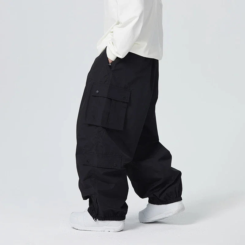 Winter Man Snow Pants 2025 New Women Waterproof Ski Overalls Loose Couple Skiing Pants Outdoor Sport Pro Warm Windproof Trousers