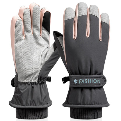 1 Pair Ski Gloves Waterproof aAnd Windproof - Thickened Warm Snow Gloves, Snowboard  Touch Screen Cycling WinterGloves