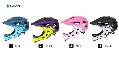 BATFOX Kids Full Face bike helmet Detachable Downhill Children Cycling Motorcycle Skateboard Sports Racing Racing Bicycle helmet