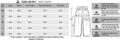 GSOU SNOW Plus Size Winter Ski Trousers Super Baggy Men Snowboard Clothes Women Snow Pants Outdoor Sports Winterproof Breathable