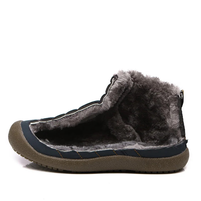 Men Winter Shoes Solid 3 Colors Men's Snow Boots Plush Inside Bottom Keep Warm Waterproof Ski Boots Plus Size 36 - 48